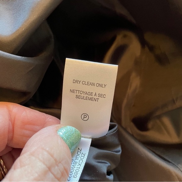 CALVIN KLEIN Black Sleeveless Dress with Faux Leather Trim-Size 10 - Picture 12 of 12